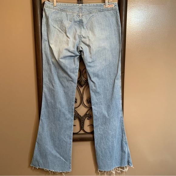 🦋SALE Y2K Lucky Brand Dungarees Flared Plaza Jeans - Picture 6 of 11